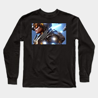 Seamless Futuristic Mech VIII Long Sleeve T-Shirt